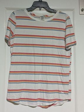 Pink Victoria's Secret Rainbow T-Shirt Sz Medium